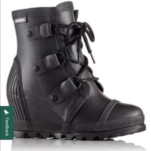 Sorel Joan of arc wedge rain boots